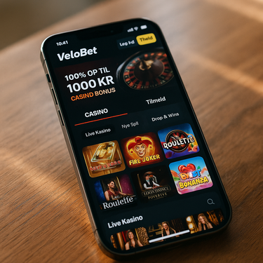 VeloBet Casino Mobile Interface - Responsivt Design